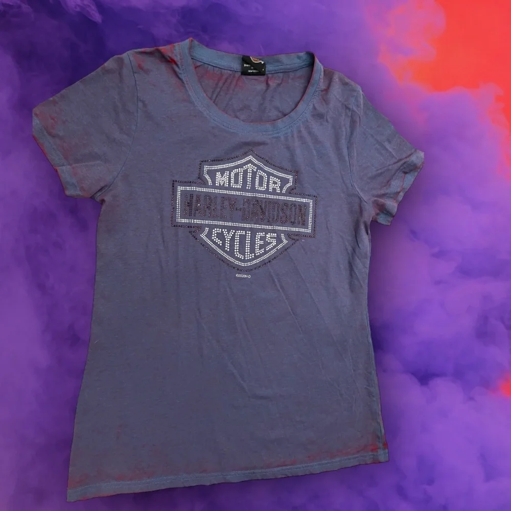 Harley Davidson Rhinestone Detailed T-Short - Picture 3 of 10